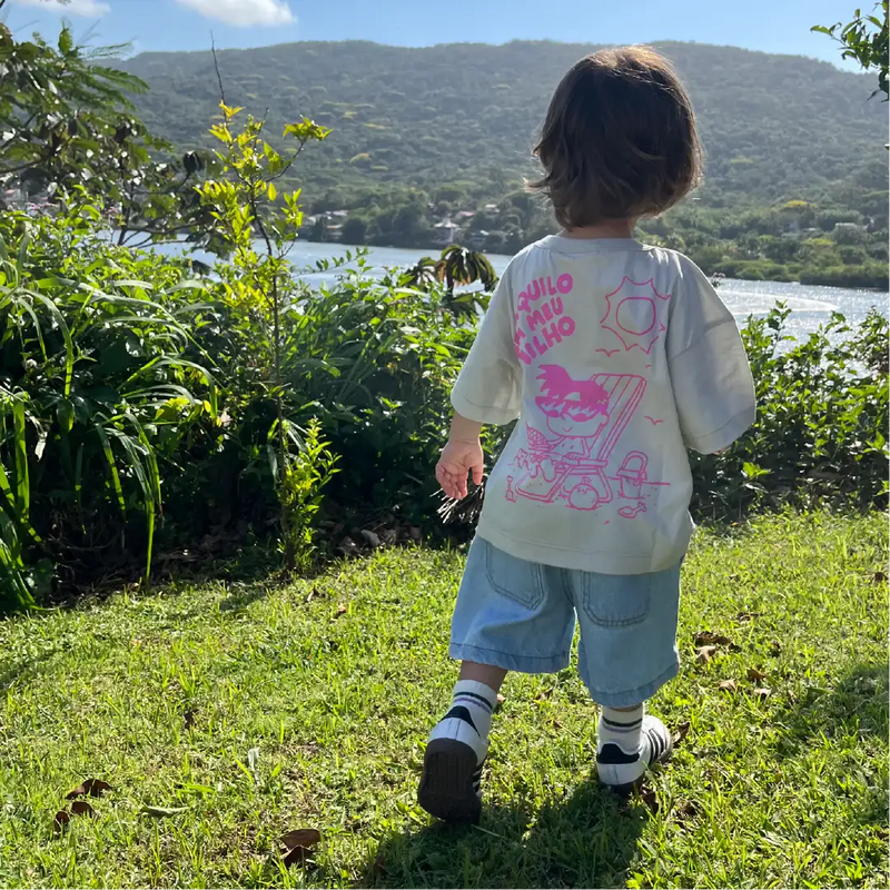 Camiseta Over Tranquilo com Meu Milho