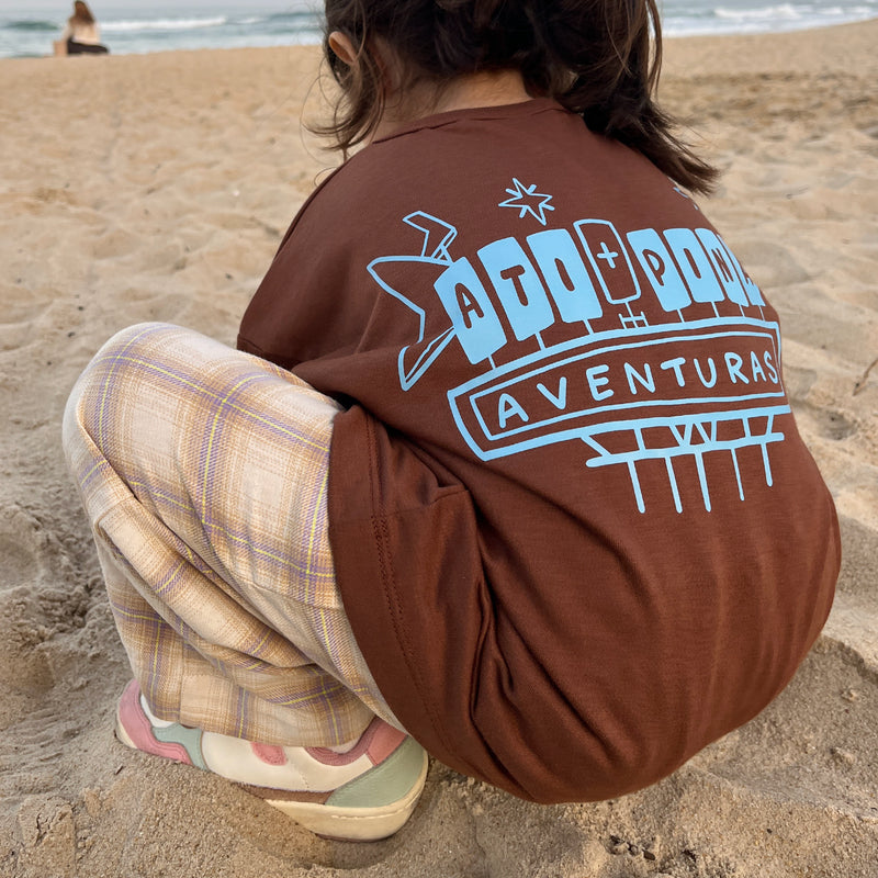Calça infantil leve over Poeira Estelar estampada, Ati+Piná, foto 4