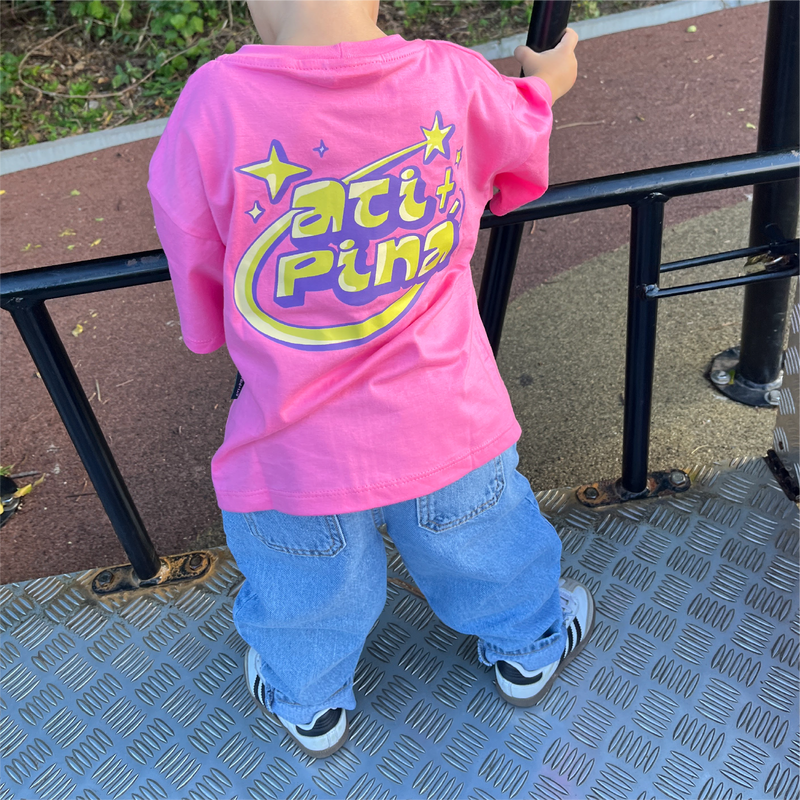 Camiseta infantil over Cósmica rosa, Ati+Piná, foto 4