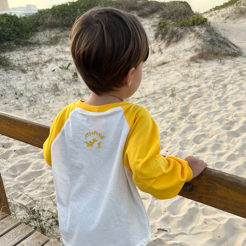 Camiseta infantil raglan longa Vênus amarela, Ati+Piná, foto 5