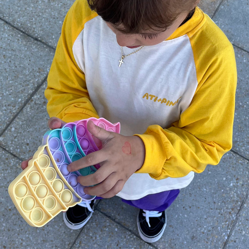 Camiseta infantil raglan longa Vênus amarela, Ati+Piná, foto 4
